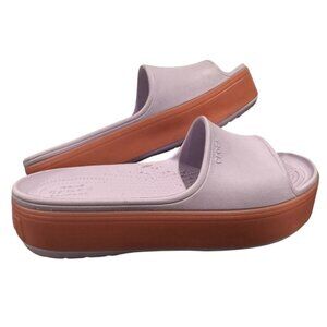 Crocs Platform Slide Sandals – Women’s Size 11 – Lilac & Melon